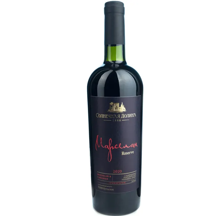 Вино Вино выдержанное ЗГУ Крым Солнечная Долина МАРСЕЛАН РЕЗЕРВ, 