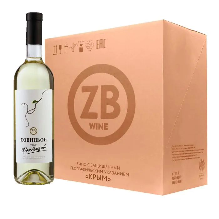 Вино Вино ZB Wine SAUVIGNON BLANC «Совиньон моих Фантазий...» 2022 (6 шт.), 