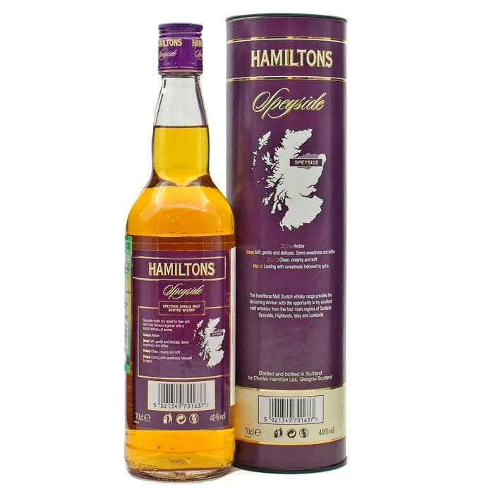 Виски шотландский однозерновой Гамильтонс ЛОУЛЕНД 0.7л в тубе, 