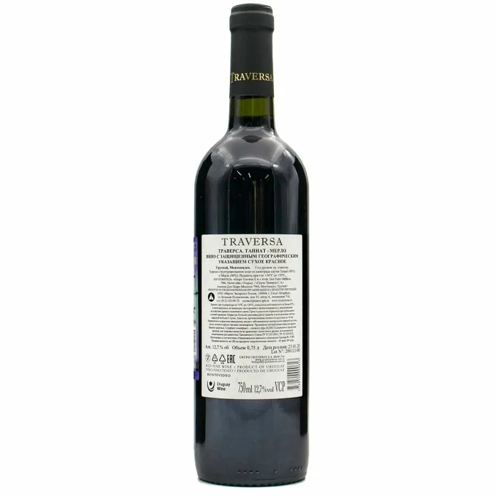 Вино Вино ЗГУ Уругвай Траверса ТАННАТ МЕРЛО, 