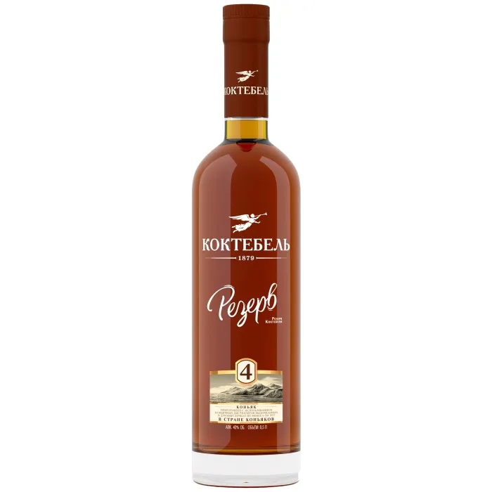 Коньяк Коктебель РЕЗЕРВ 4 звезды 4-летний 0.5л, 