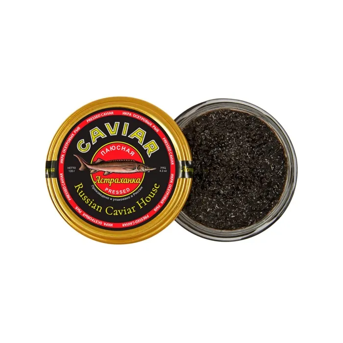 Икра сибирского осетра паюсная Русский Икорный Дом АСТРАХАНКА 120 гр