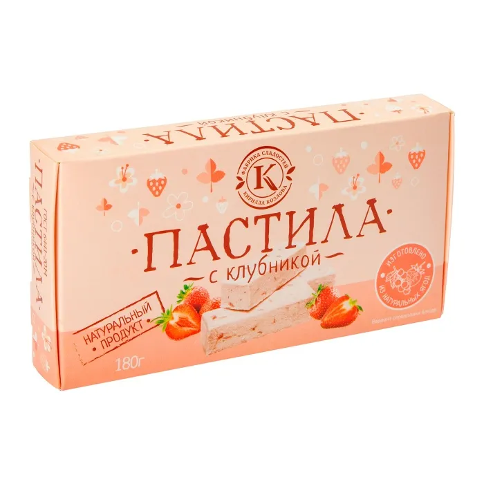 Пастила фруктово-ягодная с клубникой 180 гр