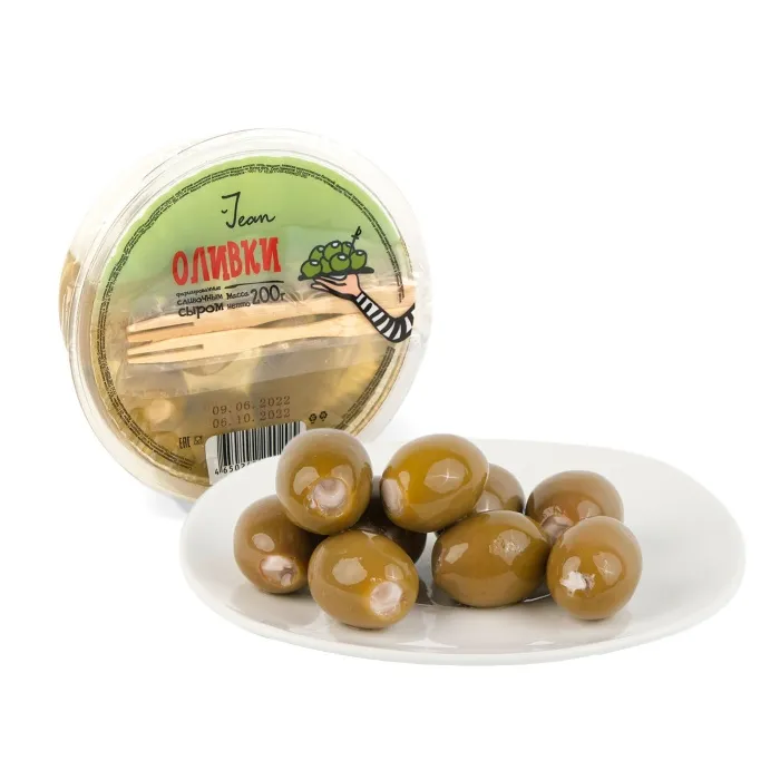 Оливки фаршированные сливочным сыром Jean 200 гр