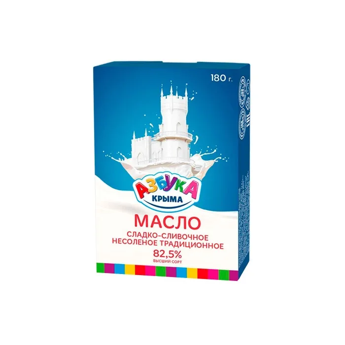 Масло сладко-сливочное несоленое Джанкойское ТРАДИЦИОННОЕ 180 гр