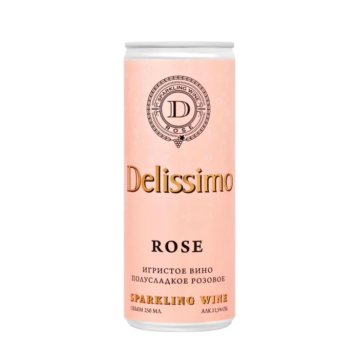 Вино игристое Союз-Вино DELISSIMO «Rose» 0,25 л