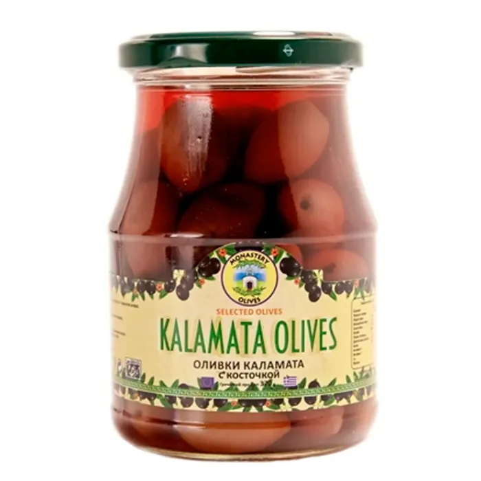 Оливки с косточкой в рассоле КАЛАМАТА 370 гр