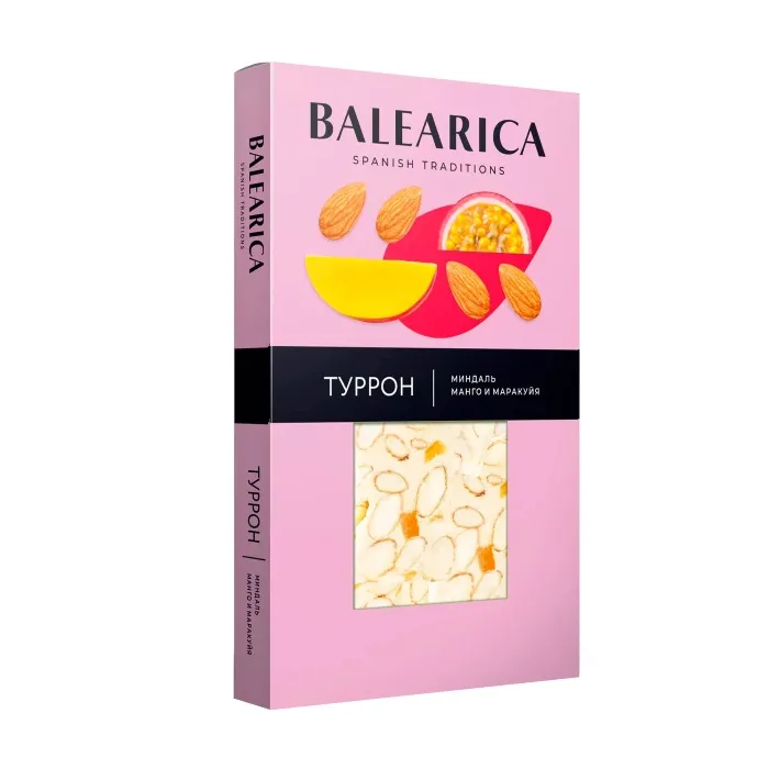 Туррон Balearica МИНДАЛЬ, МАНГО И МАРАКУЙЯ 75гр Туррон Balearica МИНДАЛЬ, МАНГО И МАРАКУЙЯ 75гр