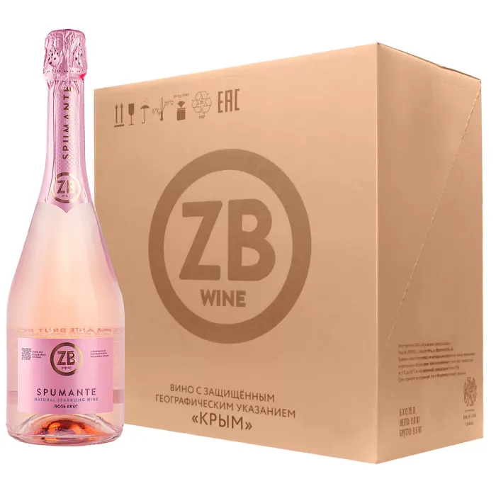 Вино игристое ZB Spumante Brut Rose 2023 (6 шт.)