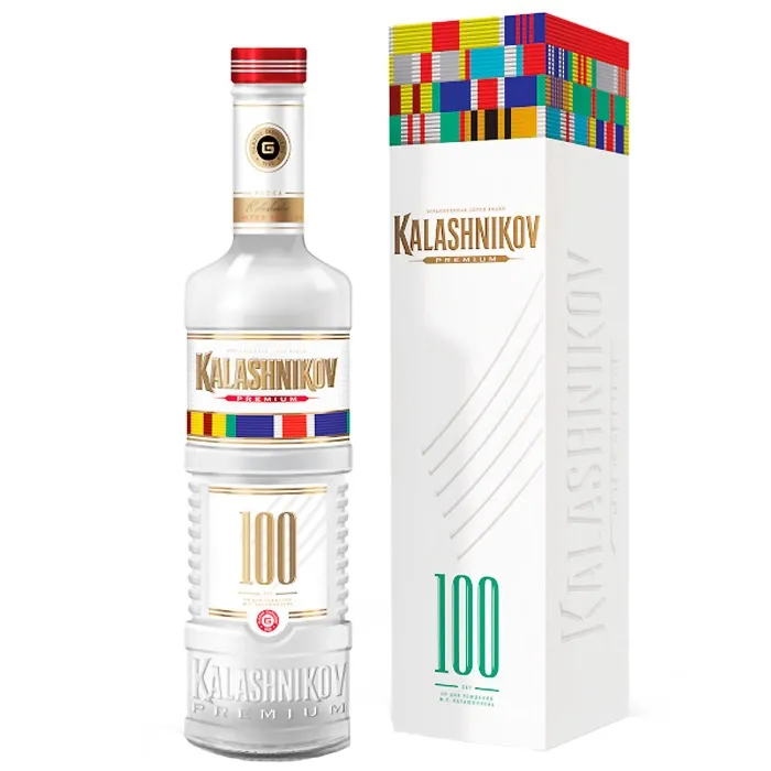 Водка Калашников ПРЕМИУМ ограниченная серия 100 лет 0.5л в подарочной упаковке, 