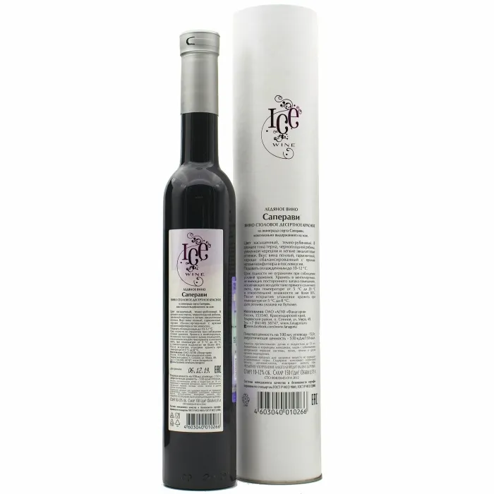 Вино Вино ЗГУ Кубань Фанагория ICE WINE САПЕРАВИ в подарочной тубе, 0.375 л, 
