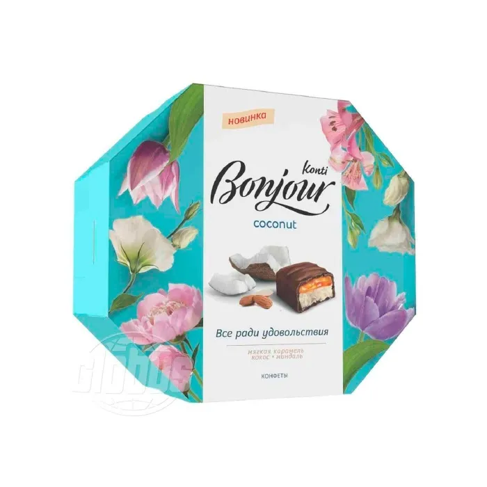 Конфеты Konti Бонжур с кокосом 150 гр