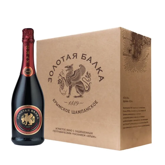 Вино игристое красное полусладкое «Золотая Балка» (6 шт.)