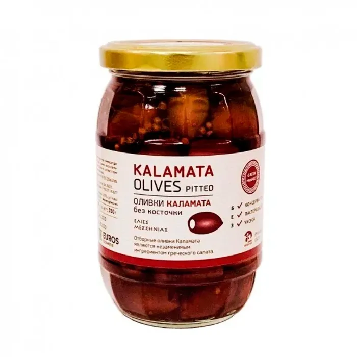 Оливки без косточки в рассоле КАЛАМАТА 350 гр